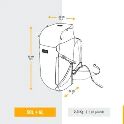 WOMEN’S TRAVEL TREKKING BACKPACK TRAVEL 900 50+6 L WITH SUITCASE OPENING -Outdoor Climbing Shop k00098c9abe81ff0b556ccc914d17294b 1