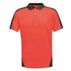 Regatta Contrast Coolweave Pique Polo Shirt (Black/Classic Red) -Outdoor Climbing Shop k0129a1cdc6884457e067301523be0577