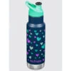 Klean Kanteen Kid Insulated Classic Narrow Sport Cap 12oz (355ml) - Navy Hearts -Outdoor Climbing Shop k069722955a245d161169c3c2ad1af280