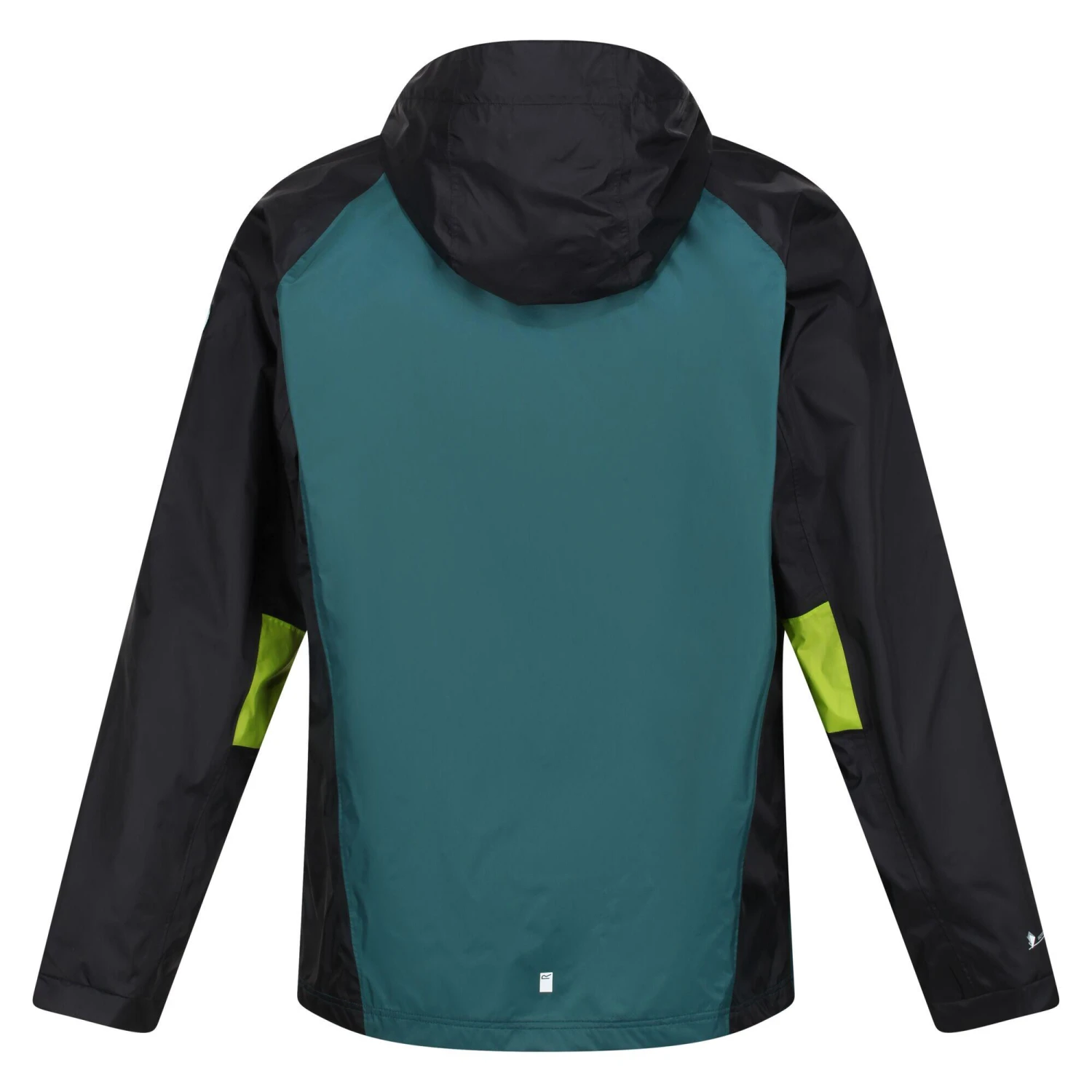 Regatta Mens Dresford Waterproof Jacket (Black/Pacific Green) 4 Regatta Mens Dresford Waterproof Jacket (Black/Pacific Green) - Image 2