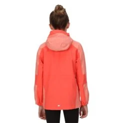 Regatta Childrens/Kids Rayz Waterproof Jacket (Neon Peach/Fusion Coral) 18 Regatta Childrens/Kids Rayz Waterproof Jacket (Neon Peach/Fusion Coral) -Outdoor Climbing Shop k1aecfedcec2b3932d3a497728e873f1c