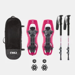 Hiking Snowshoes Pack With Small Deck - TSL 2.08 HIKE - Pink - Aluminium Poles 3 -Outdoor Climbing Shop k1ff47841c0fd419d53d16fa2d83ef246