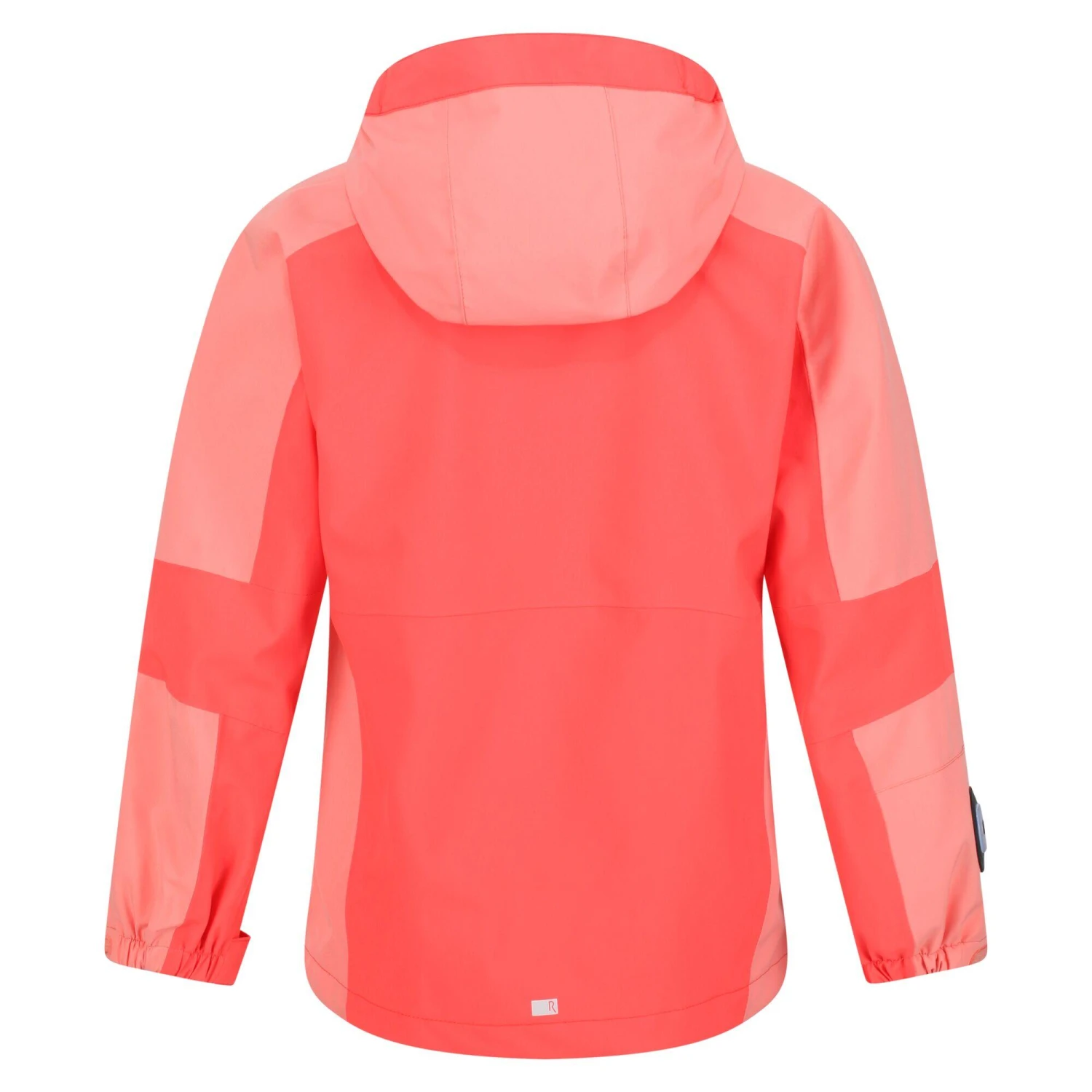 Regatta Childrens/Kids Rayz Waterproof Jacket (Neon Peach/Fusion Coral) 4 Regatta Childrens/Kids Rayz Waterproof Jacket (Neon Peach/Fusion Coral) - Image 2