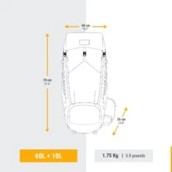 Men's Trekking Backpack 60+10 L 17 Men's Trekking Backpack 60+10 L -Outdoor Climbing Shop k29cb66ba129688bd377b1dc6274db8bb