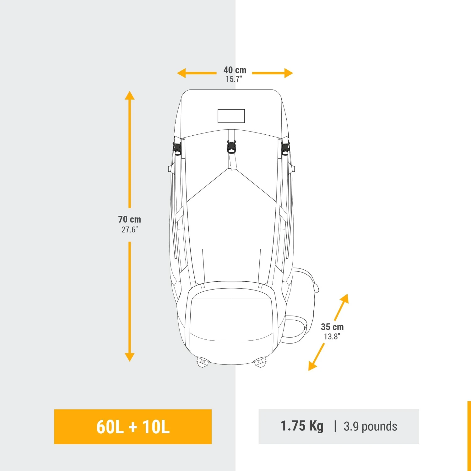 Men's Trekking Backpack 60+10 L 5 Men's Trekking Backpack 60+10 L - Image 3