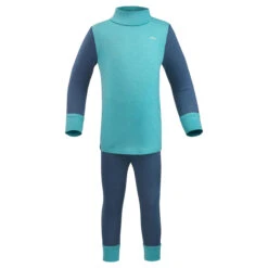 WEDZE Baby Ski Base Layer Top, Undershirt Merino Wool MERIWARM Turquoise -Outdoor Climbing Shop k5057278839ab625d52f8198dc84b8830