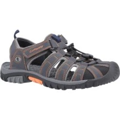 Cotswold Mens Sandhurst Touch Fastening Sandal (Grey/Orange)