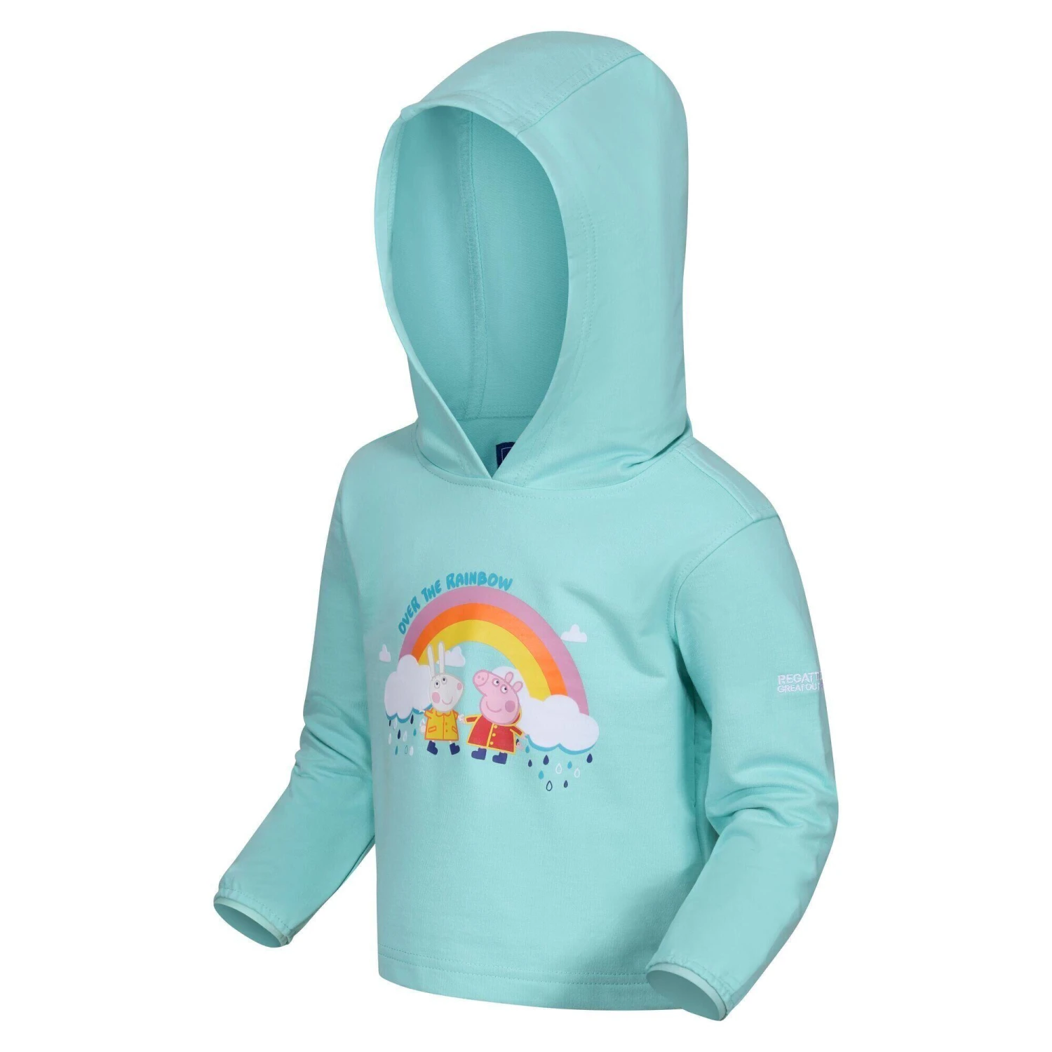 Regatta Childrens/Kids Peppa Pig Rainbow Hoodie (Aruba Blue) 6 Regatta Childrens/Kids Peppa Pig Rainbow Hoodie (Aruba Blue) - Image 4