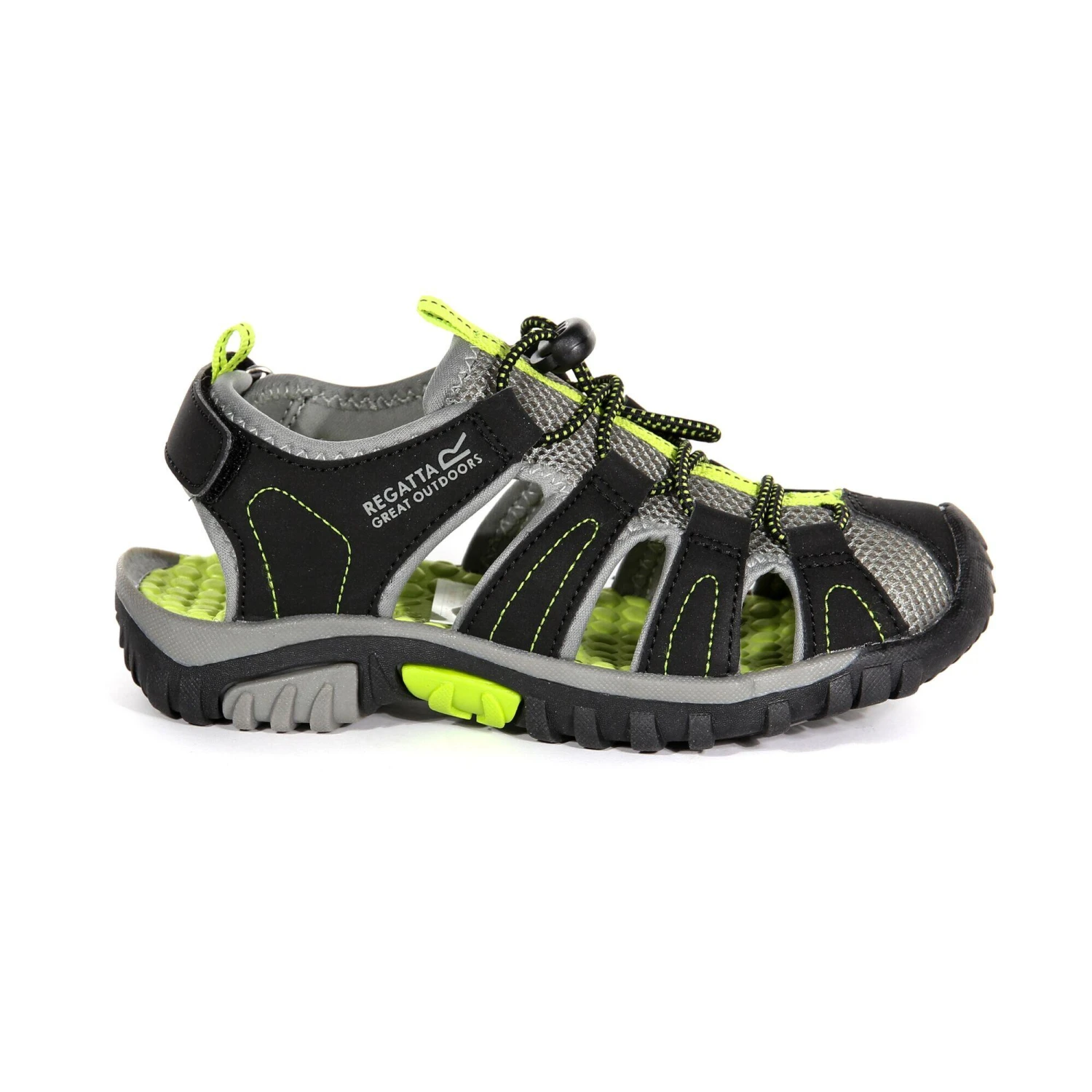 Regatta Childrens/Kids Westshore Sandals (Black/Lime Green) 5 Regatta Childrens/Kids Westshore Sandals (Black/Lime Green) - Image 3