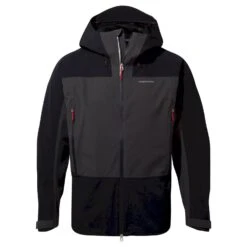 Craghoppers Mens Gryffin Contrast Panel Waterproof Jacket (Black/Black Pepper)