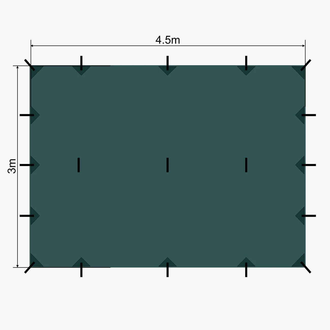 Lomo 4.5m X 3m Bushcraft Tarp 8 Lomo 4.5m X 3m Bushcraft Tarp - Image 6