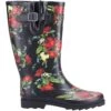 Cotswold Blossom Patterned Wellingtons RED