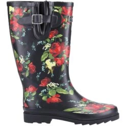 Cotswold Blossom Patterned Wellingtons RED