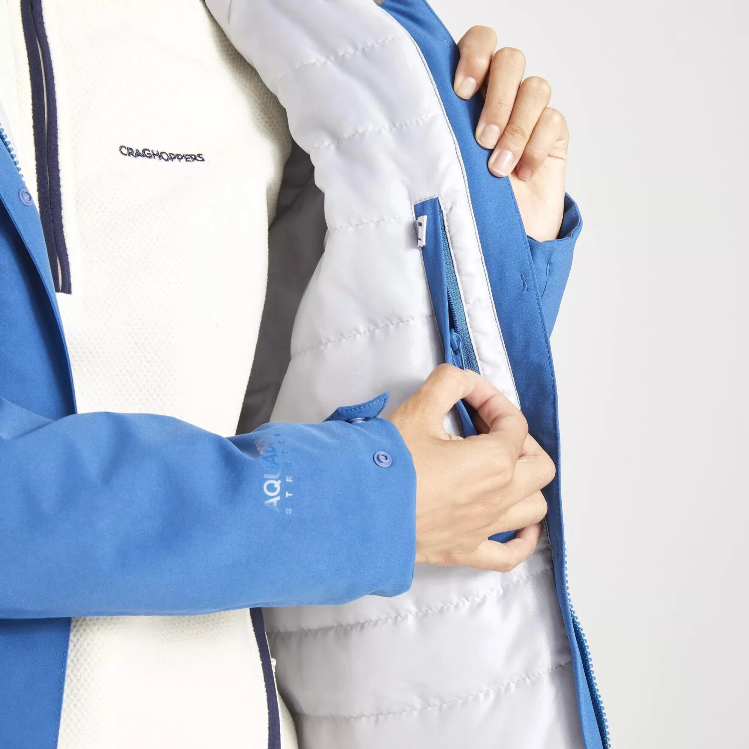 Craghoppers Womens/Ladies Caldbeck Waterproof Jacket (Yale Blue) 5 Craghoppers Womens/Ladies Caldbeck Waterproof Jacket (Yale Blue) - Image 3