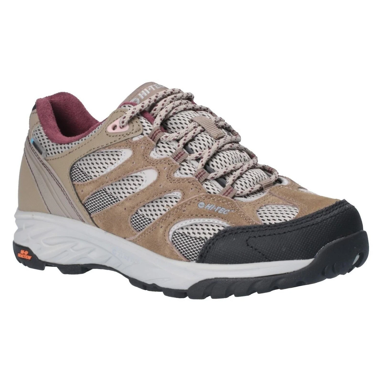 Hi-Tec Womens/Ladies WildFire Low I Waterproof Walking Shoes (Taupe/Warm Grey/Grape 3 Hi-Tec Womens/Ladies WildFire Low I Waterproof Walking Shoes (Taupe/Warm Grey/Grape