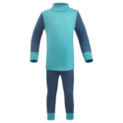 WEDZE Baby Ski Base Layer Top, Undershirt Merino Wool MERIWARM Turquoise -Outdoor Climbing Shop ka18b30ca982b971c7cb658943341fd15