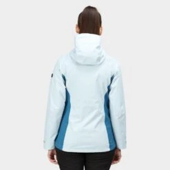 Regatta Womens/Ladies Highton Stretch II Waterproof Jacket (Ice Blue/Blue Sapphire) -Outdoor Climbing Shop ka888cd4b31b1607ecc5ecdacac49f930