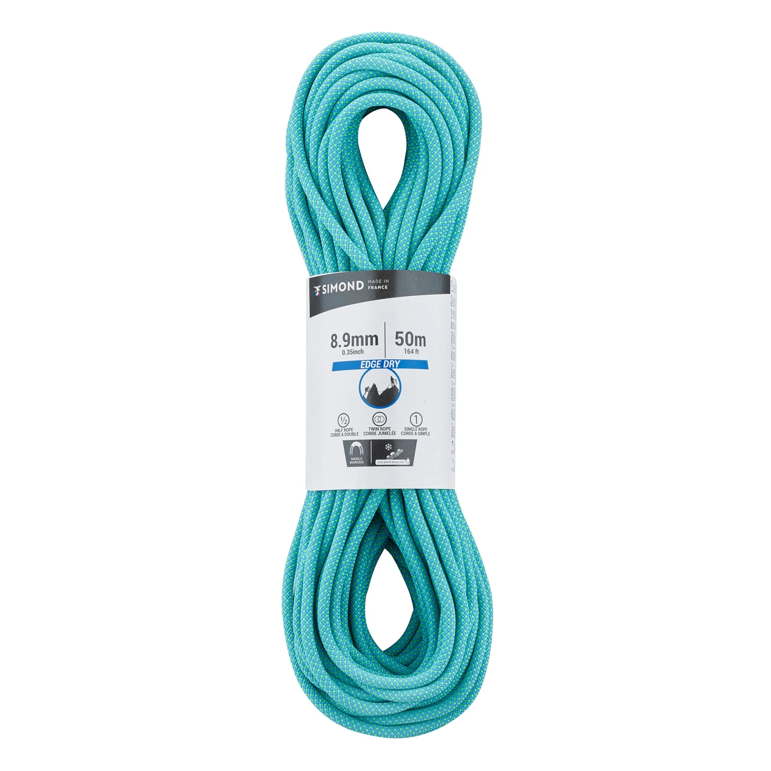 Simond TRIPLE DRY ROPE STANDARD FOR CLIMBING AND MOUNTAINEERING 8.9mmx50m 7 Simond TRIPLE DRY ROPE STANDARD FOR CLIMBING AND MOUNTAINEERING 8.9mmx50m - Image 5