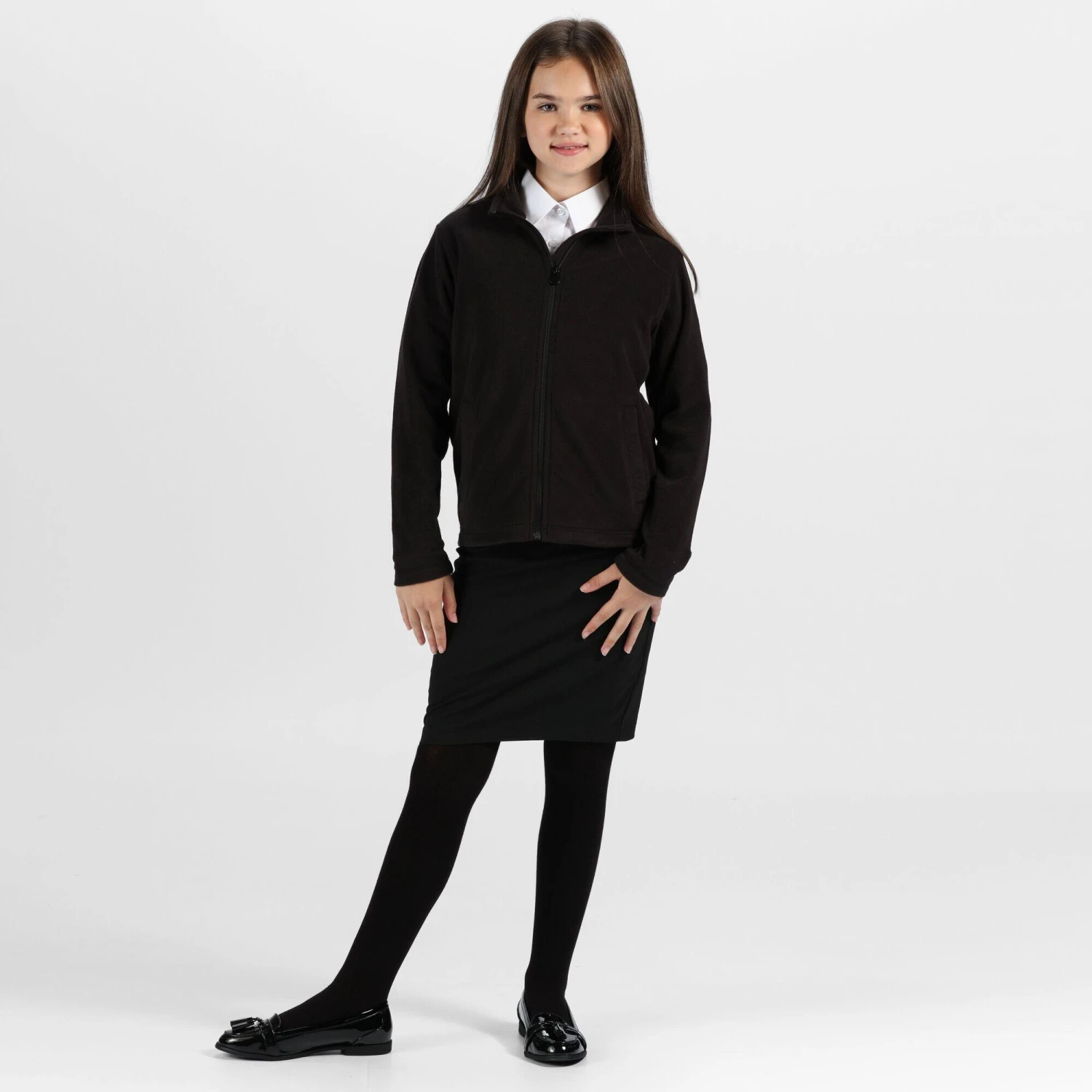 Regatta Childrens/Kids Brigade II Micro Fleece Jacket (Black) 4 Regatta Childrens/Kids Brigade II Micro Fleece Jacket (Black) - Image 2
