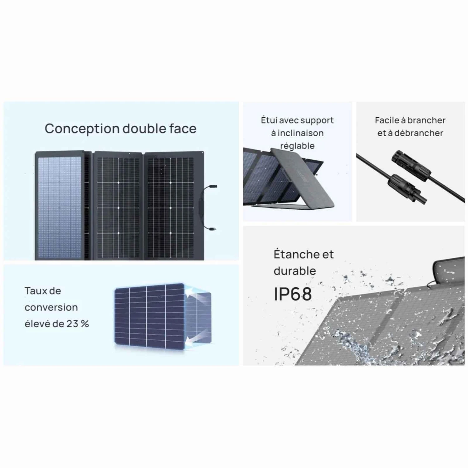 EcoFlow 220W Bifacial Portable Solar Panel 7 EcoFlow 220W Bifacial Portable Solar Panel - Image 5