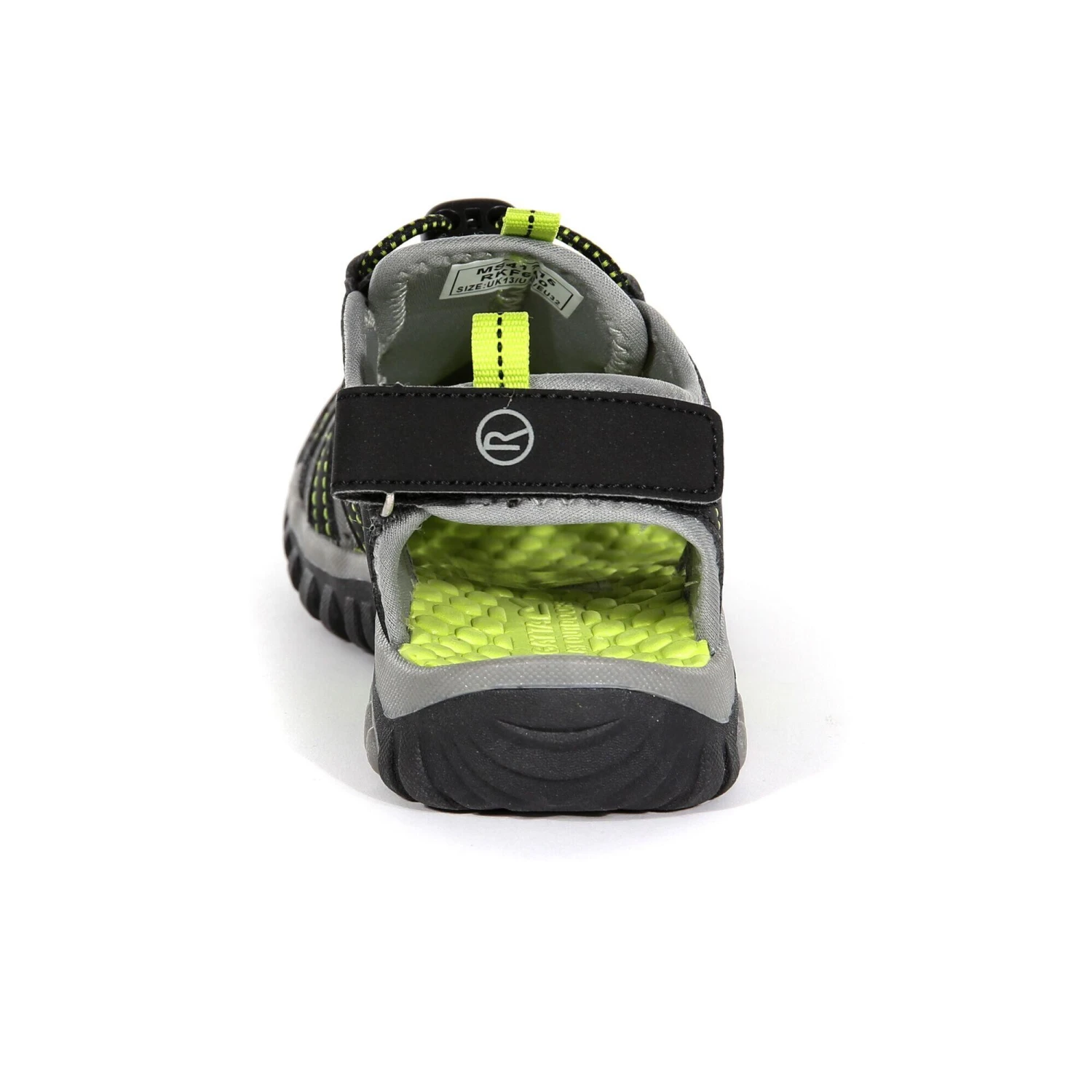 Regatta Childrens/Kids Westshore Sandals (Black/Lime Green) 4 Regatta Childrens/Kids Westshore Sandals (Black/Lime Green) - Image 2