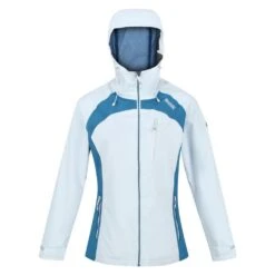 Regatta Womens/Ladies Highton Stretch II Waterproof Jacket (Ice Blue/Blue Sapphire)
