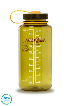 Nalgene 1L Wide Mouth Sustain Water Bottle - Made From 50% Plastic Waste -Outdoor Climbing Shop kff1d49a1045305647639cabdb232c8a5