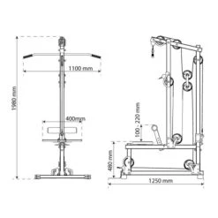 Freestanding Heavy Duty Lat Pull Down Machine With Three Pulleys -Outdoor Climbing Shop k0937bc5b75a19acd79a33bd98b32cbe9