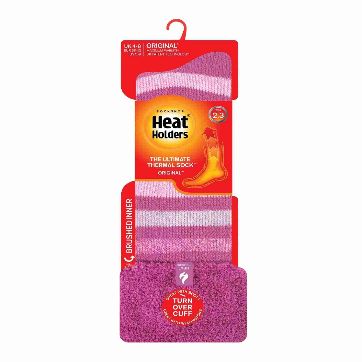 Ladies Multicoloured Striped Patterned Long Wellington Boot Thermal Socks 6 Ladies Multicoloured Striped Patterned Long Wellington Boot Thermal Socks - Image 4