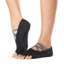 Fitness-Mad Womens/Ladies Elle Heartbreak Half Toe Socks (Black)