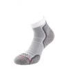 Womens/Ladies Ankle Socks (Pack Of 2) (White/Grey)