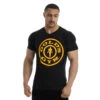 Men's Gold's Gym Weight Plate Printed T -Outdoor Climbing Shop k531668d69e18f3722043442151f94792