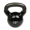 Fitness-Mad Fitness Mad 12kg Cast Iron Kettlebell Weight Black