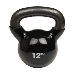 Fitness-Mad Fitness Mad 12kg Cast Iron Kettlebell Weight Black