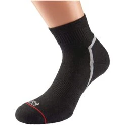 Womens/Ladies QTR Active Socks (Black)