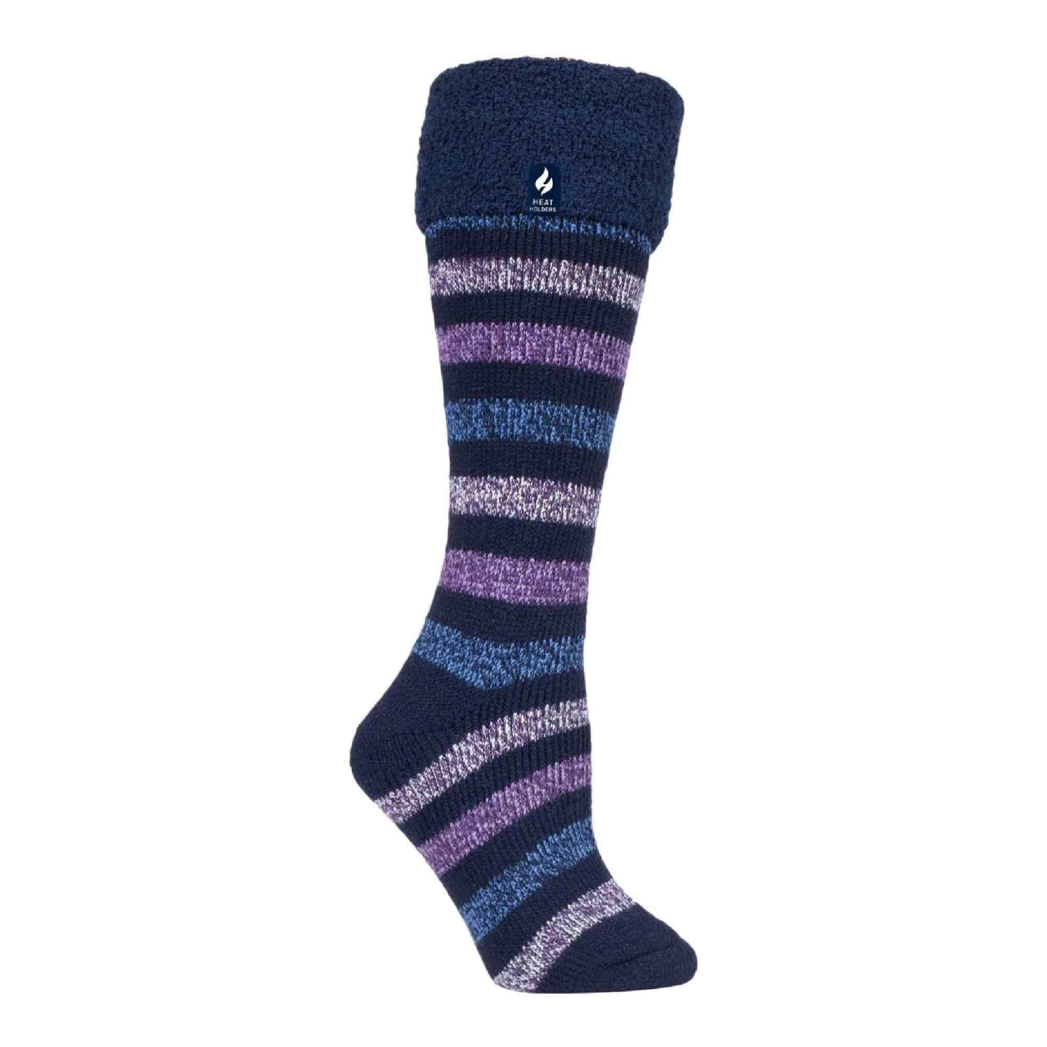 Ladies Multicoloured Striped Patterned Long Wellington Boot Thermal Socks 3 Ladies Multicoloured Striped Patterned Long Wellington Boot Thermal Socks