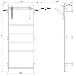 Indoor And Outdoor Swedish Ladder Wall Bars With Pull Up Dip Bar Training Set -Outdoor Climbing Shop k5670bc4d42c9da84a9c294559d863dee