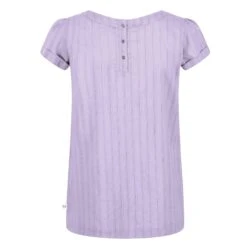 Regatta Womens/Ladies Jaelynn Dobby Cotton TShirt (Pastel Lilac) -Outdoor Climbing Shop k728b5becfa45d7f060bb06fbd6b1b8fd