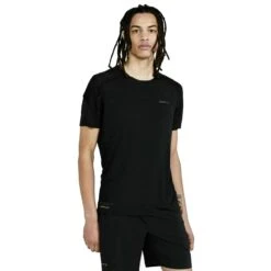 Craft Mens Pro Charge Tech ShortSleeved TShirt (Black) 10 Craft Mens Pro Charge Tech ShortSleeved TShirt (Black) -Outdoor Climbing Shop k732e5d2924d85ed0f629c4d7526e990c