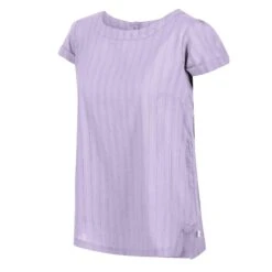 Regatta Womens/Ladies Jaelynn Dobby Cotton TShirt (Pastel Lilac) -Outdoor Climbing Shop k7b252abf96a8f76d3edcebbf67430384