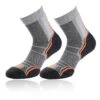 Womens/Ladies Trail Socks (Pack Of 2) (Grey/Orange/Black) -Outdoor Climbing Shop k7ce6204bfe75813ad3bf8be379a4b882