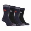 4 Pairs Mens Cushion Sole Hiking Work Boot Socks