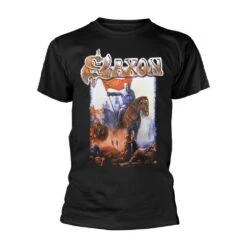 Saxon Unisex Adult Crusader TShirt (Black)