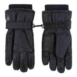 Outdoor Climbing Shop 11 Childrens Black Winter Fleece Lined Waterproof Thermal Snow Ski Gloves