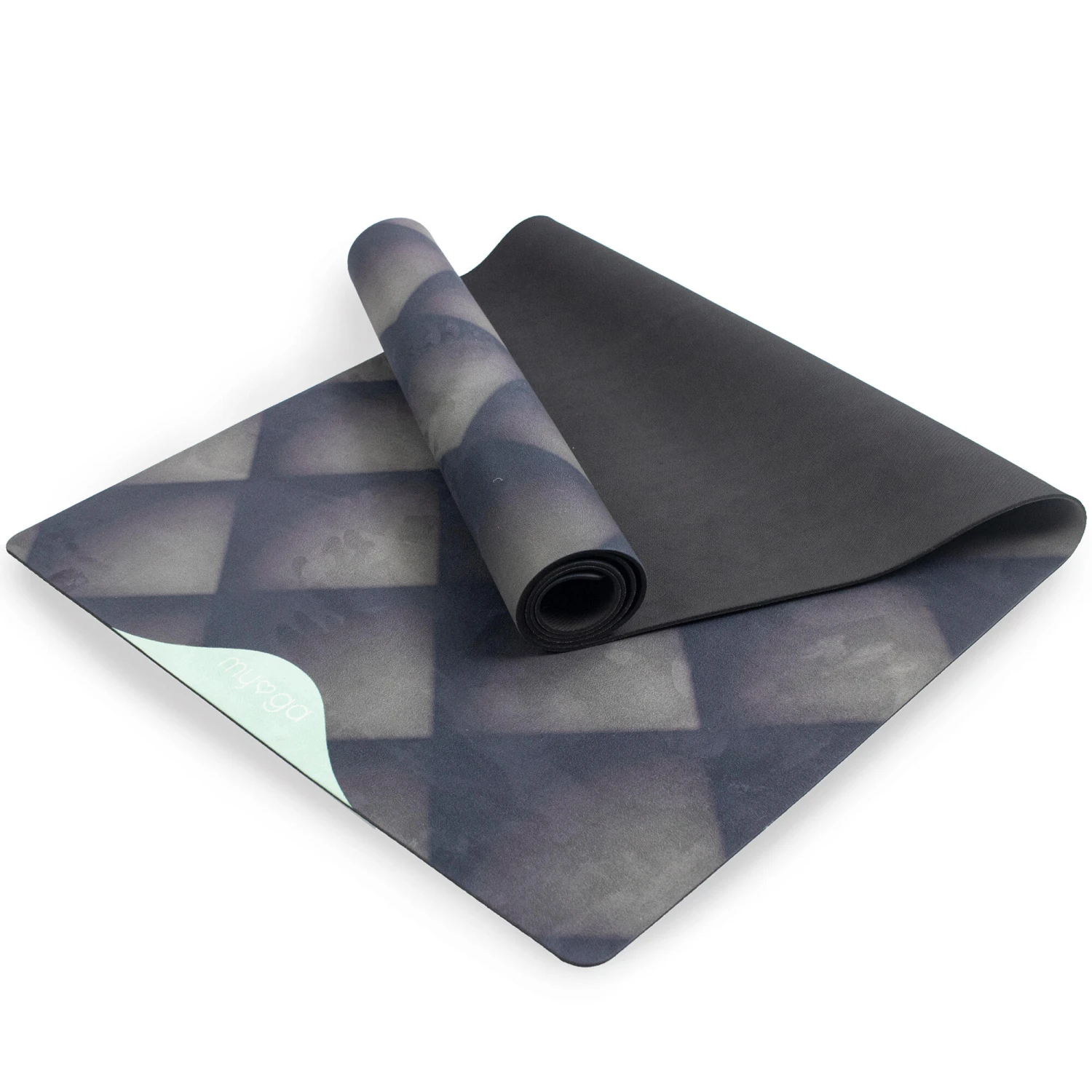 Myga Black Luxurious Vegan Suede Yoga Mat 4 Myga Black Luxurious Vegan Suede Yoga Mat - Image 2