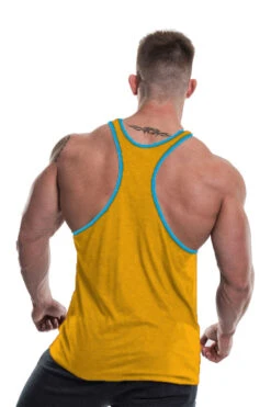 Men's Gold's Gym Contrast Muscle Joe Print Stringer Vest -Outdoor Climbing Shop k98b658ba2b0bf0f5926044d7055560e8