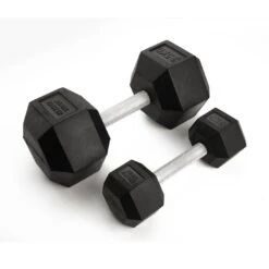 Rubber Coated Hexhead Dumbbells – 7.5KG (pair)