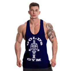 Men's Gold's Gym Muscle Joe Print Premium Stringer Vest -Outdoor Climbing Shop kb03fc21805f4544cf316590bf1a0277b