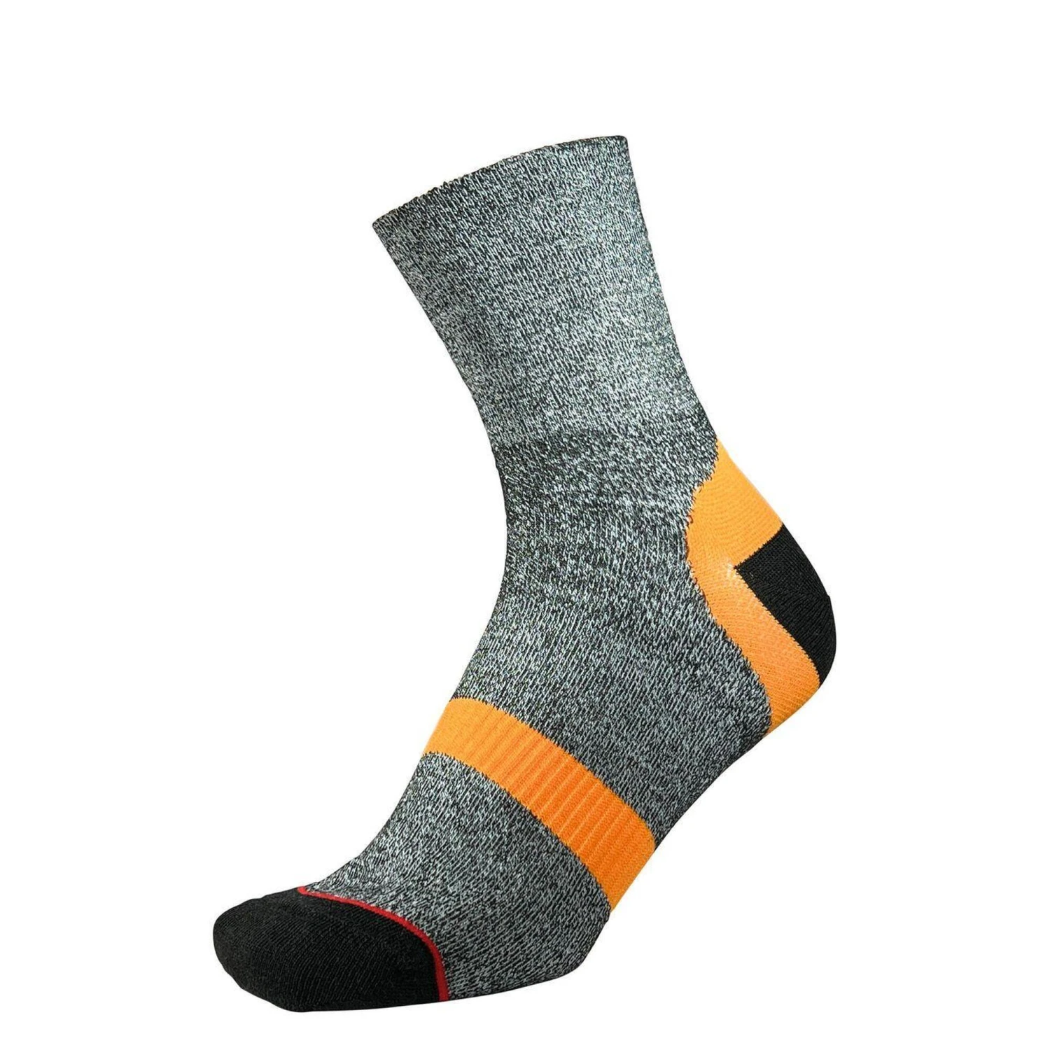 1000 Mile Approach Repreve Double Layer Sock Charcoal Marl Orange 3 1000 Mile Approach Repreve Double Layer Sock Charcoal Marl Orange