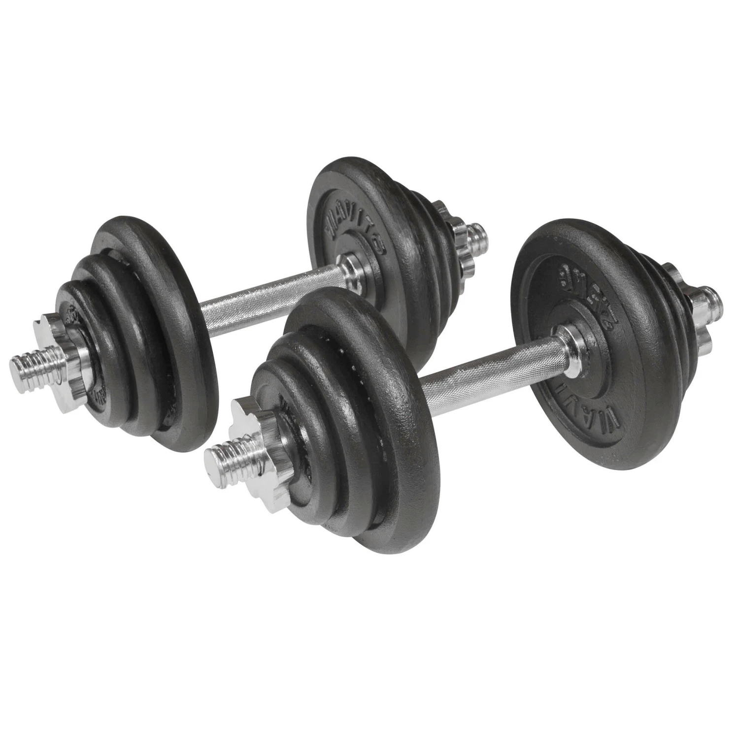 Viavito 20kg Black Cast Iron Dumbbell Set 5 Viavito 20kg Black Cast Iron Dumbbell Set - Image 3